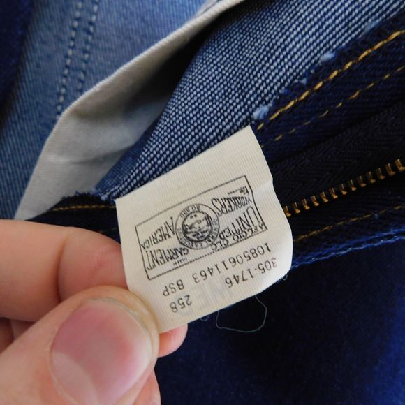 Vintage 70s Lee Riders Jeans Size 12 Med Made in USA Indigo Denim Pants 5 Pocket - Picture 8 of 16